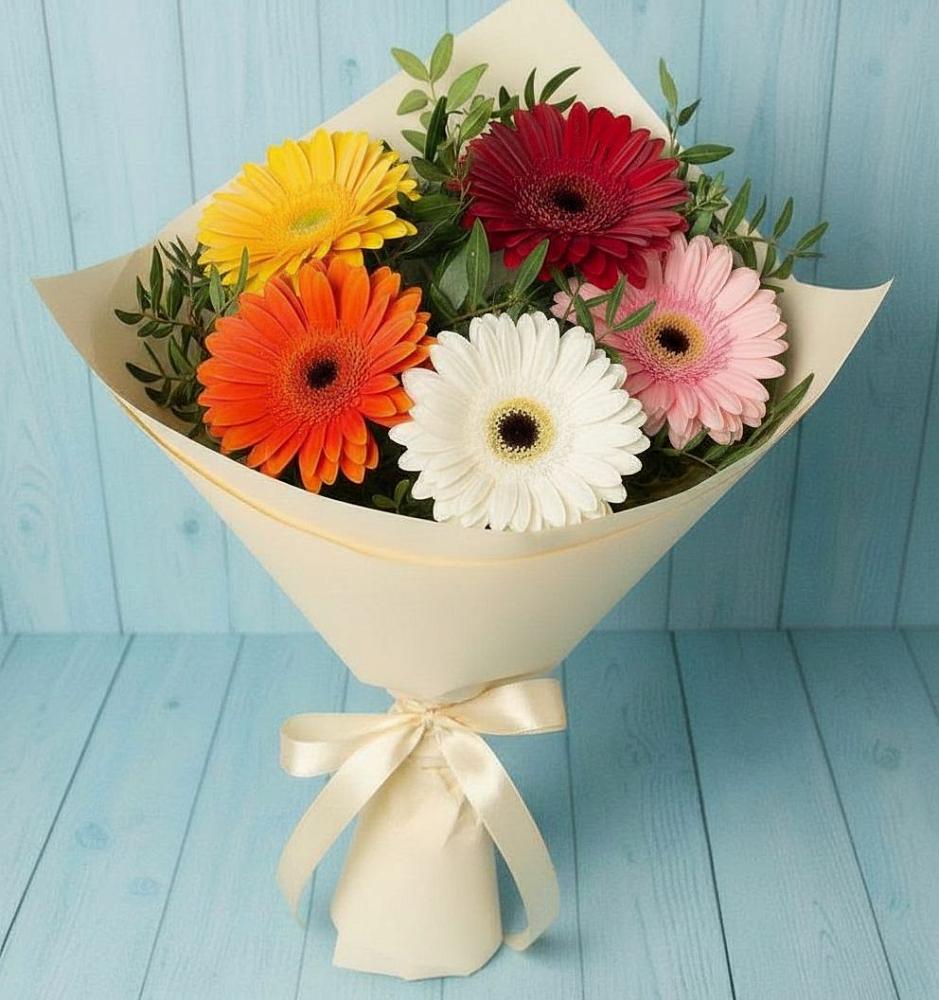 Букет праздник в Дербенте Букет цветов из: Герберы в Дербенте