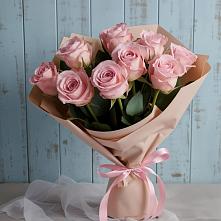 9 розовых роз в Дербенте Букет цветов из:  Розы в Дербенте