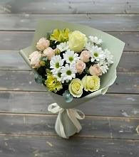 Букет цветов из:  Альстромерии, Розы и Хризантемы #REPLACE_PRED# Дербенте