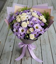 Букет цветов из:  Хризантемы и Розы #REPLACE_PRED# Дербенте